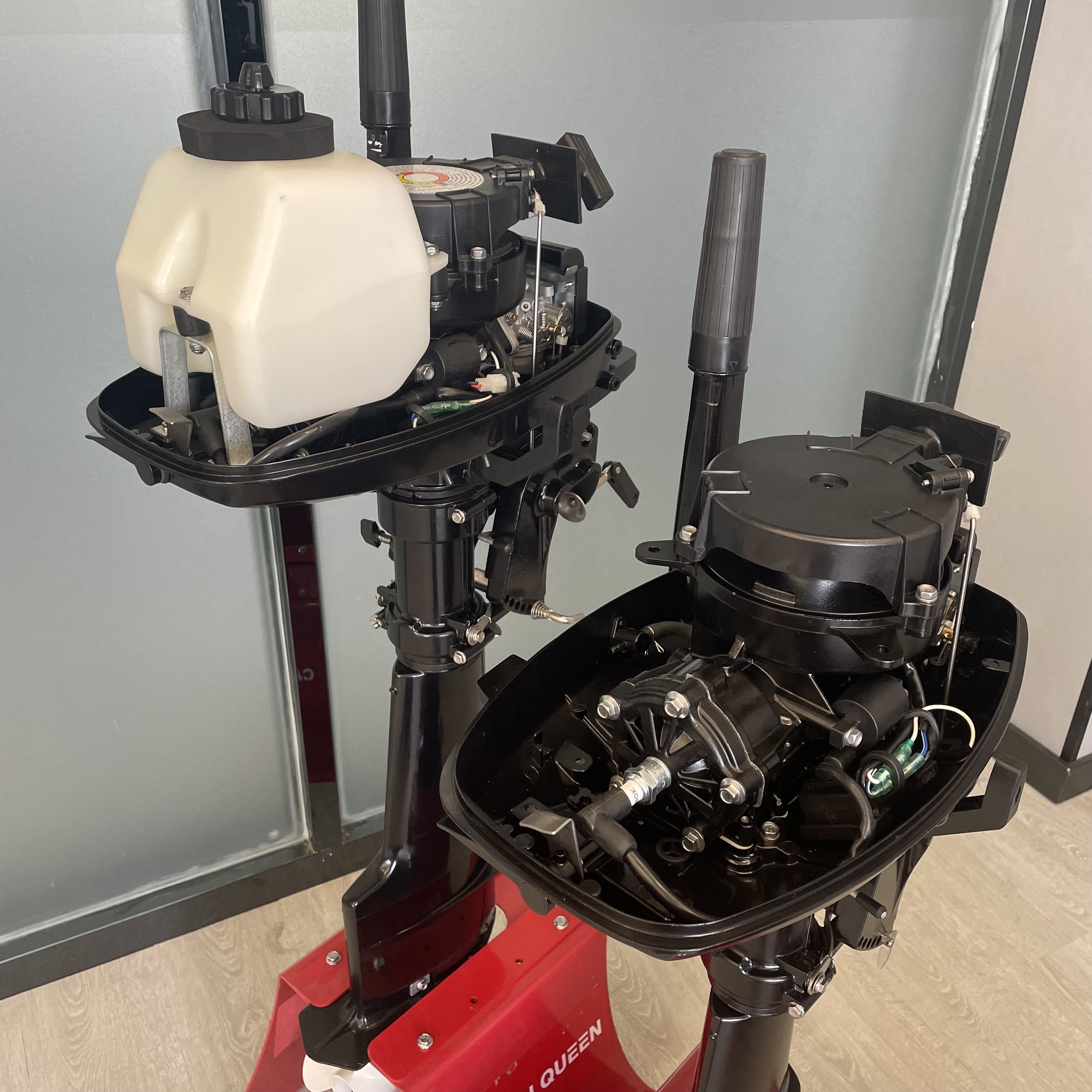 Laogen Boat Outboard Engine 2 Stroke Outboard Motor 5hp 6hp Match Tohatsu M5B Small Boat Finishing Russia Outboard Boat Engine